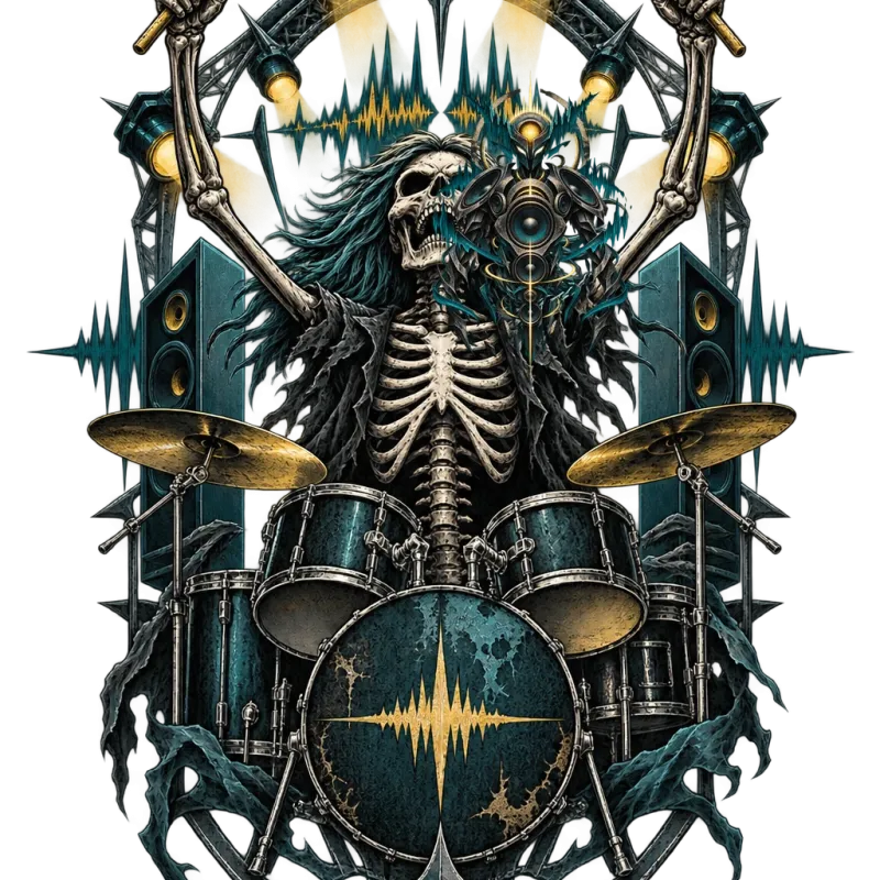 Rezonans Muhafızı Heavy Metal Maskot Tasarımı